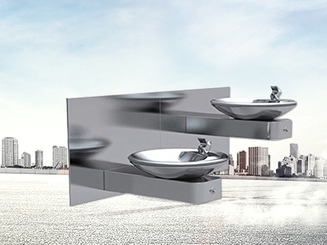 立式雙盆直飲水臺